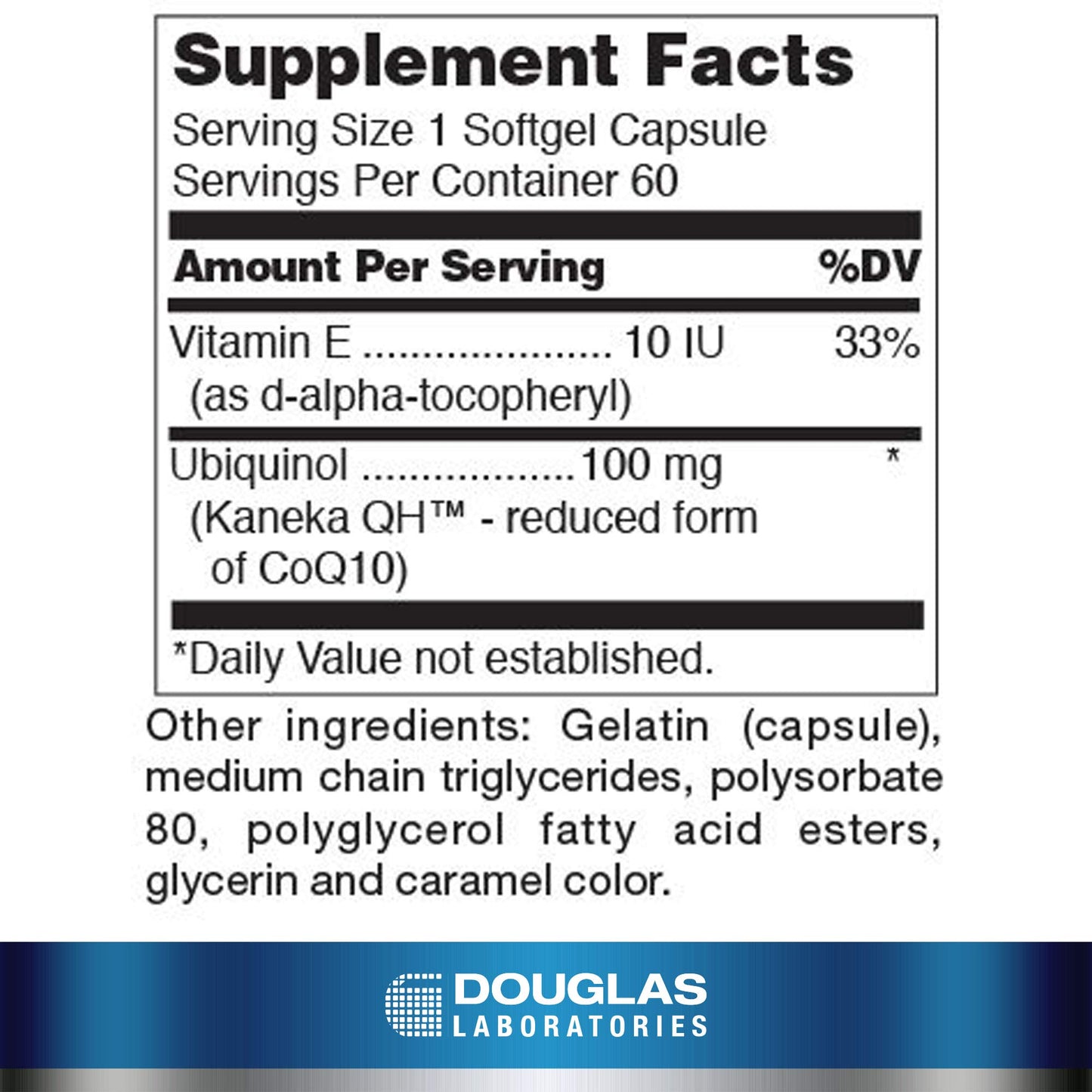 Douglas Laboratories Ubiquinol-QH CoQ10 Capsules 60 Count