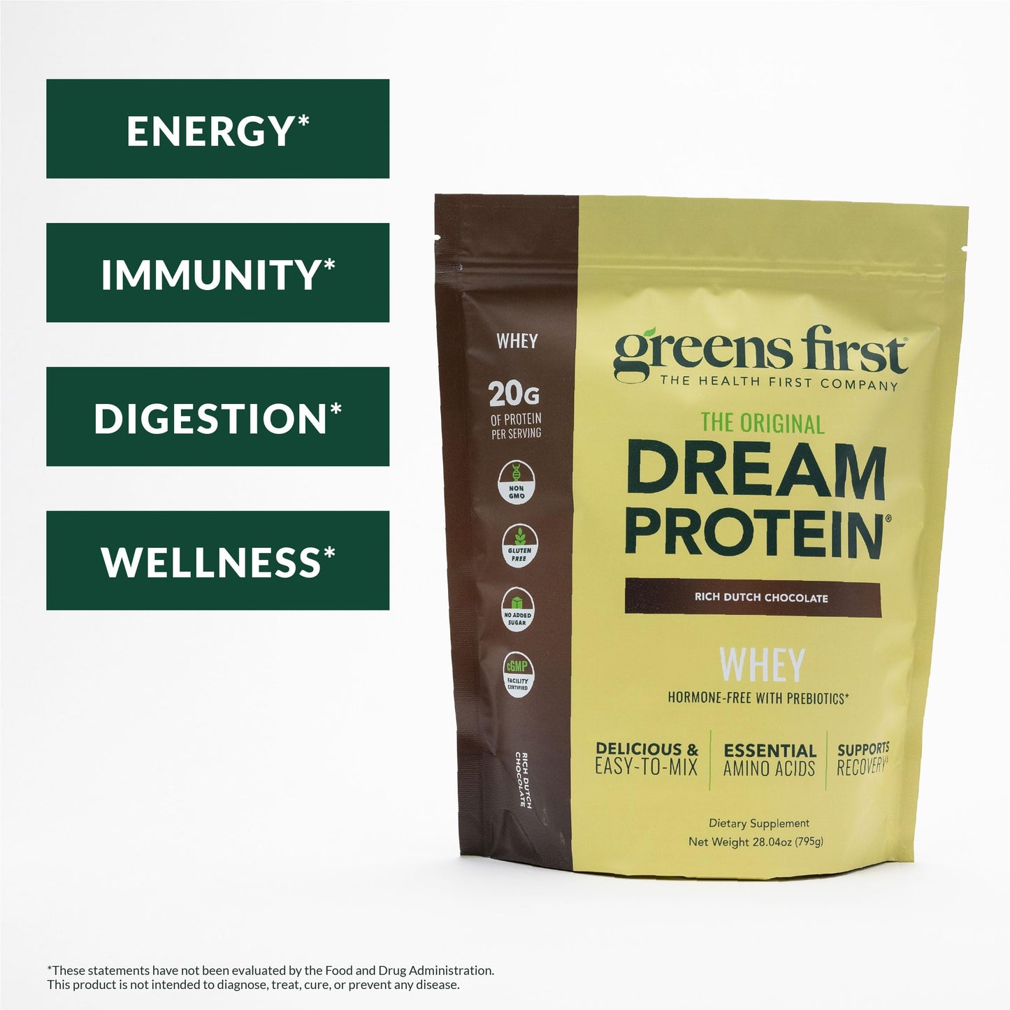 Greens First Dream Protein Powder Whey 28.04 oz