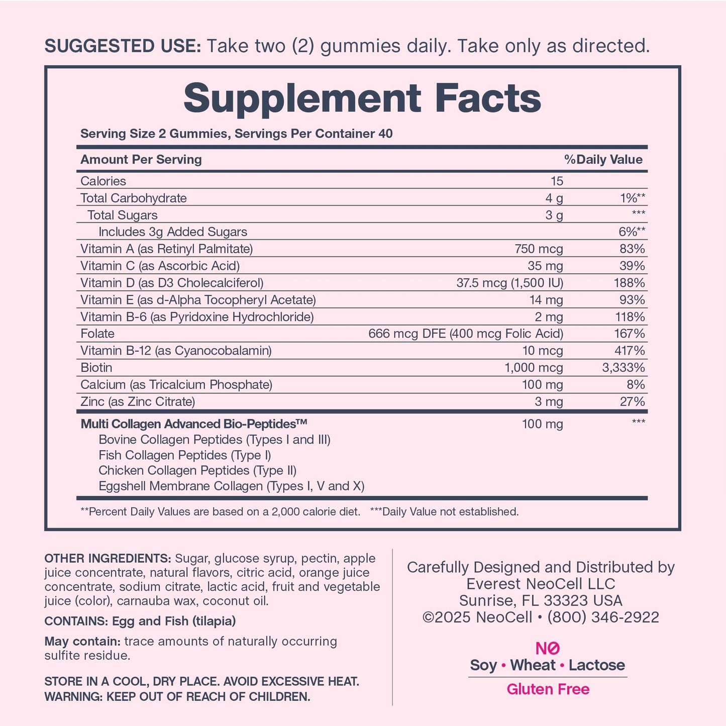 NeoCell Women's Multivitamin Gummy, 80 Gummies