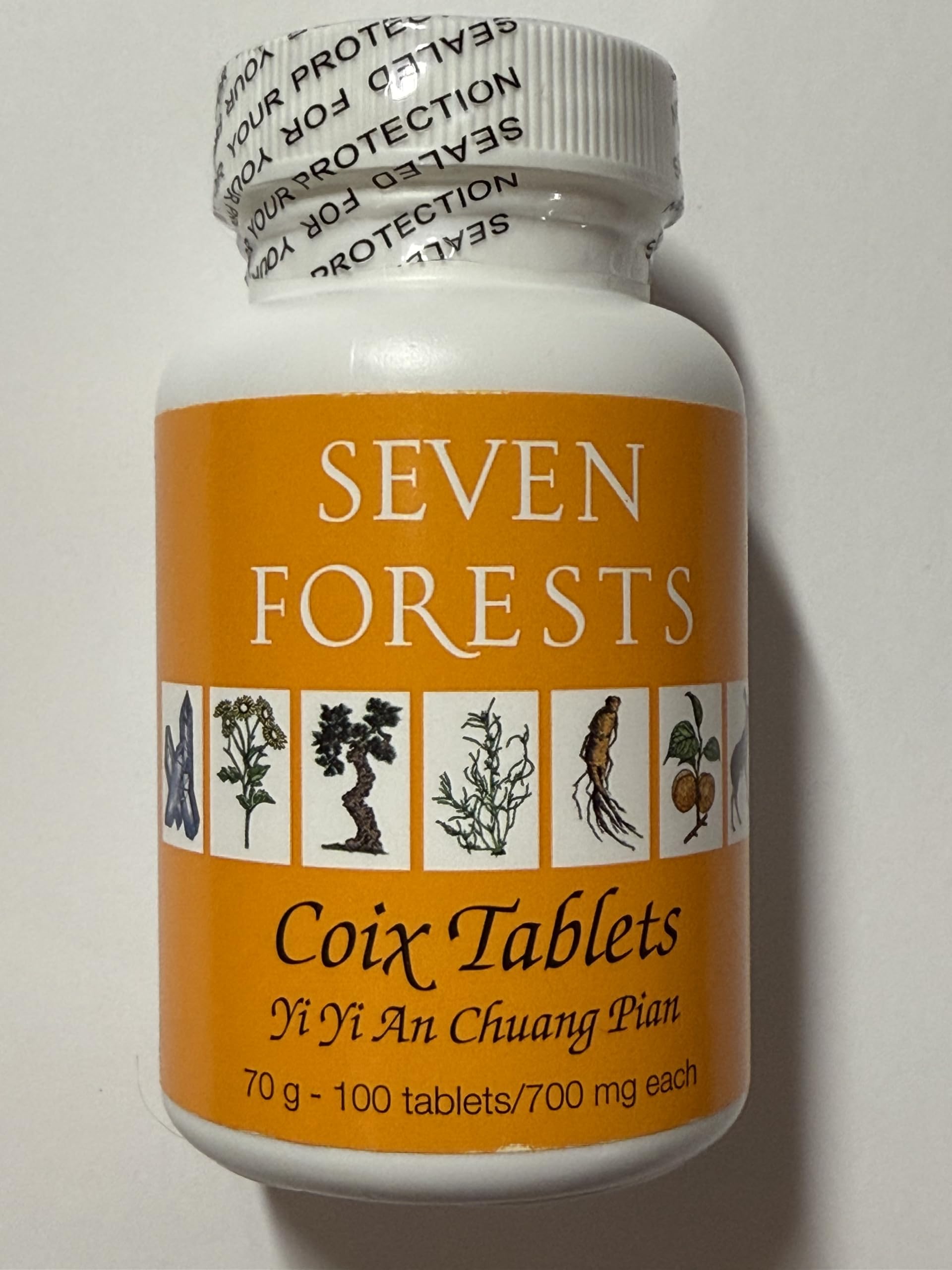 Seven Forests Coix Tablets, 100 Count
