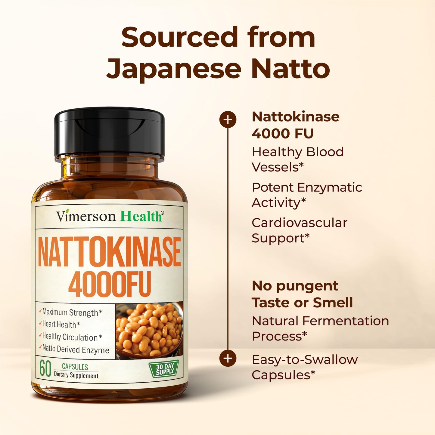 Vimerson Health Nattokinase Supplement, 60 Capsules
