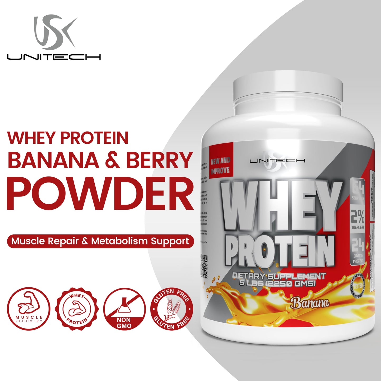 USK Whey Protein Banana Powder 80
