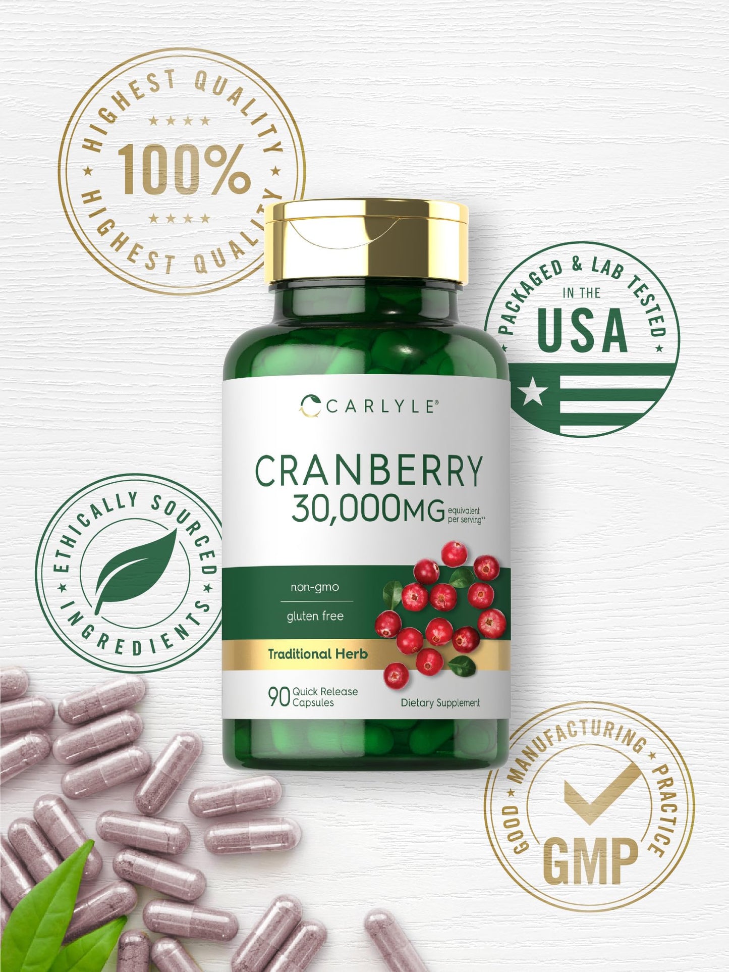 Carlyle Cranberry Supplement 90 Capsules