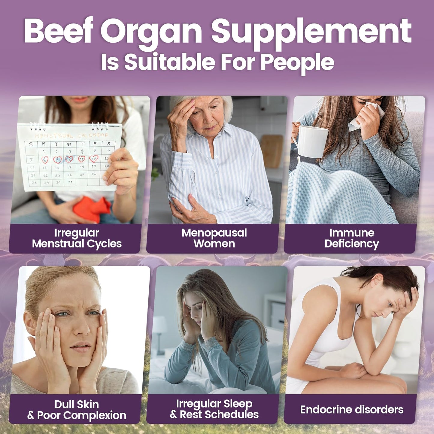 VivoNu Beef Organ Supplement for Women Softgels 300 Count