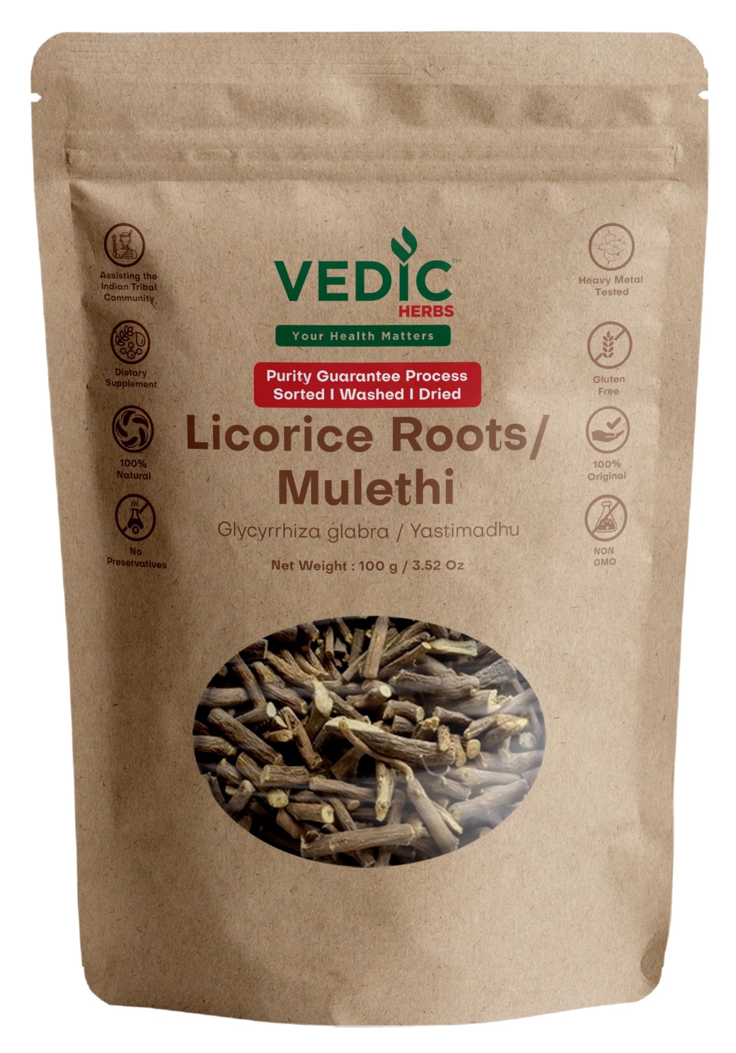 Vedic Juices Licorice Root Mulethi Powder 3.5 Ounce