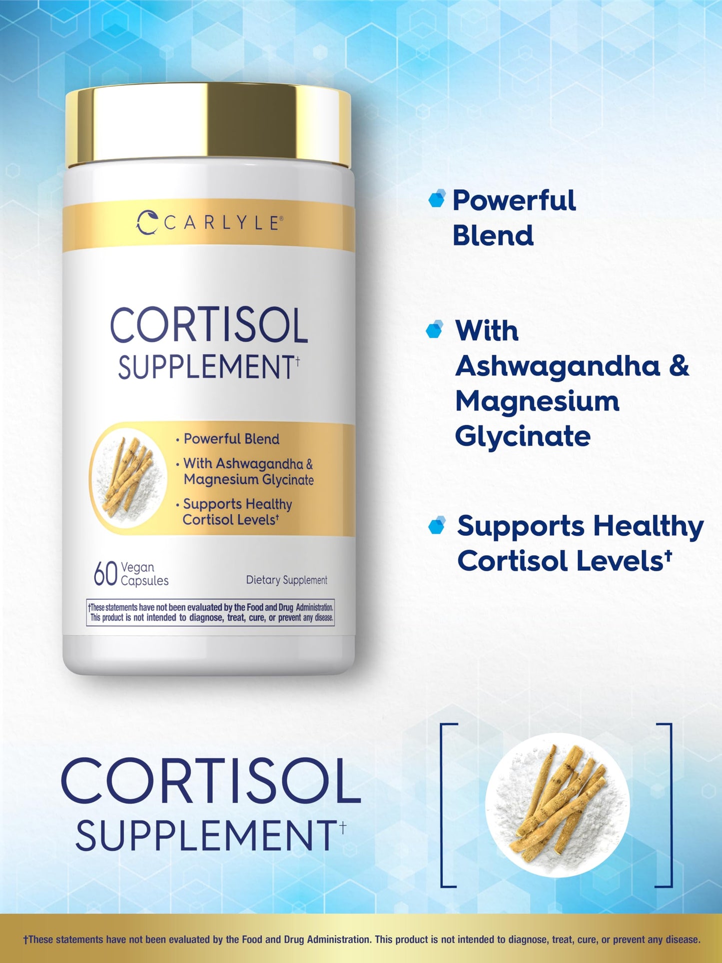 Carlyle Cortisol Supplement Capsules 60 Count