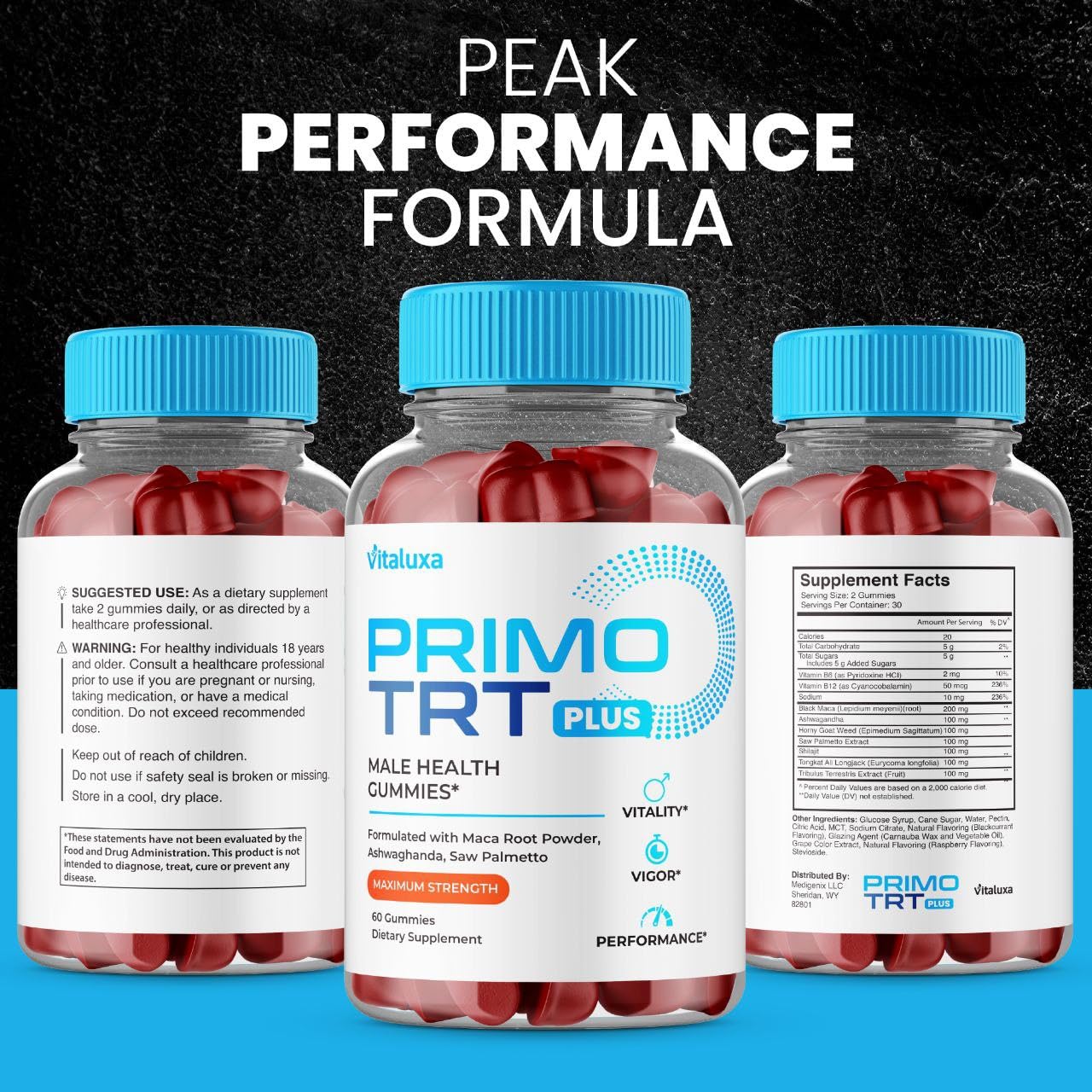 Vitaluxa Primo TRT Gummies 60 Count