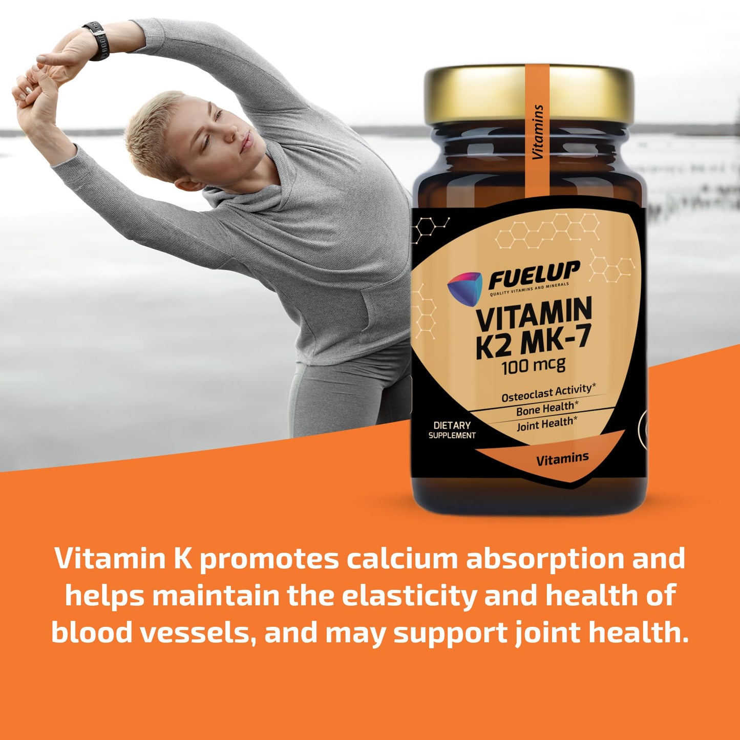 Fuelup Vitamin K2 MK-7 100 mcg Softgels, 60 Count