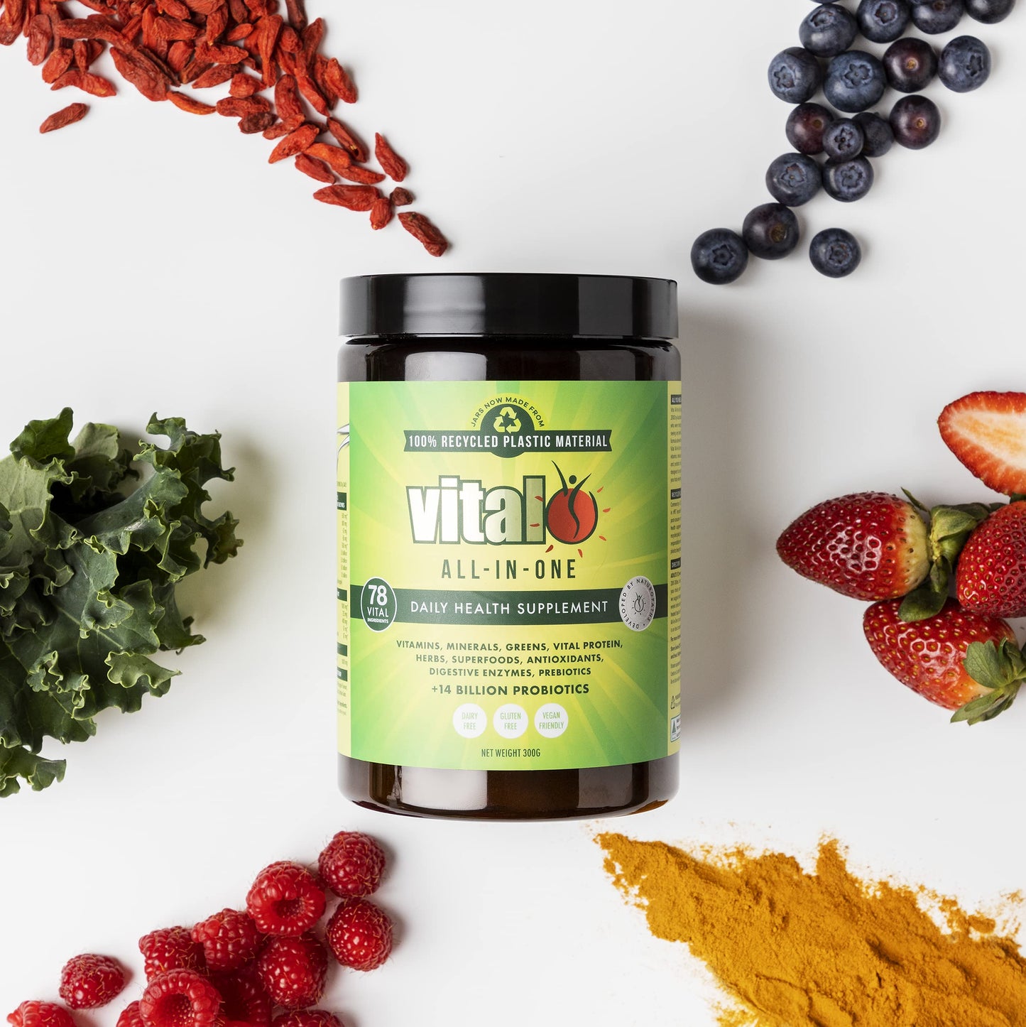 Vital Greens Antioxidant Superfood Natural Multivitamin Formula Powder 10.58 Ounce