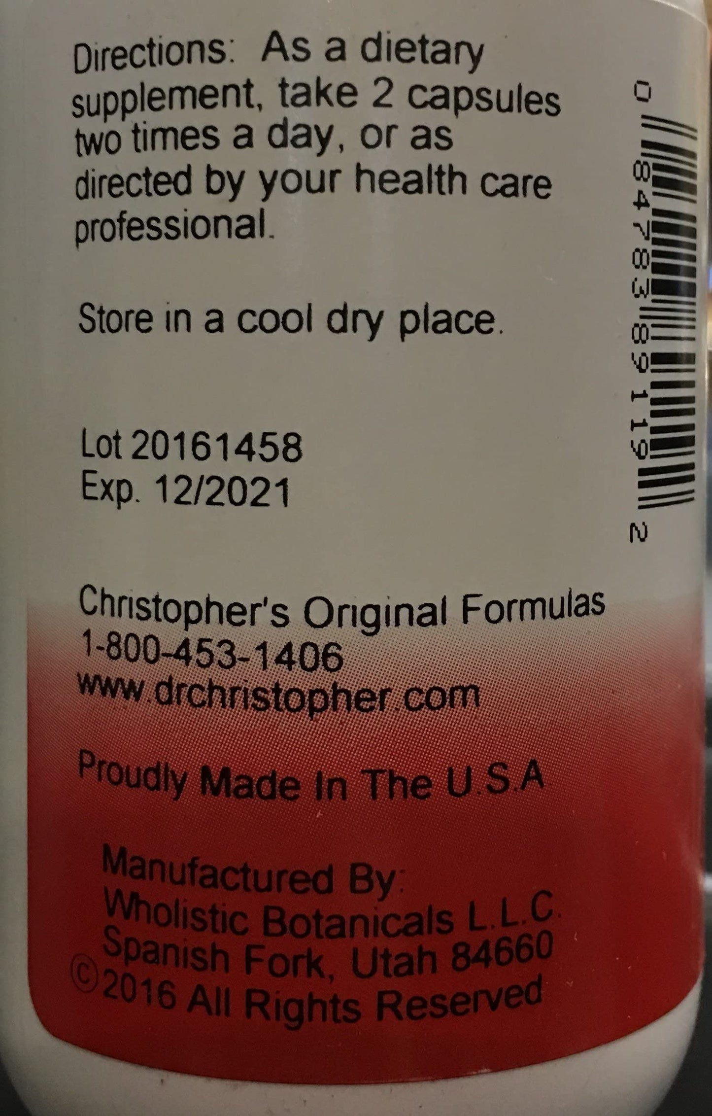 Christopher's Original Formulas Chest Formula Whole-Herb Immune Support for Cold & Flu Seasons 460 mg Powder 100 count