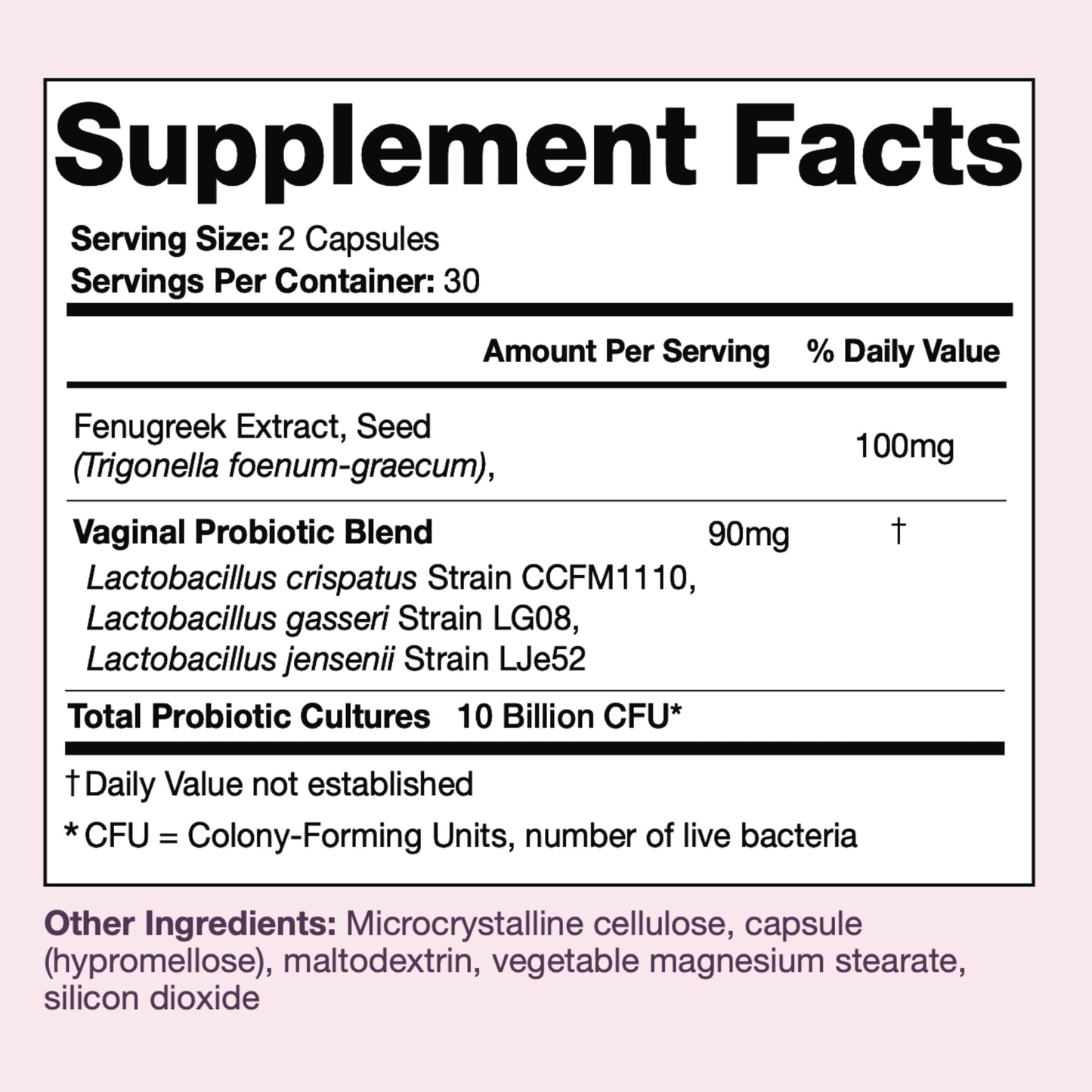 Black Girl Vitamins Her Balance Vaginal Probiotics Capsule 60 Count