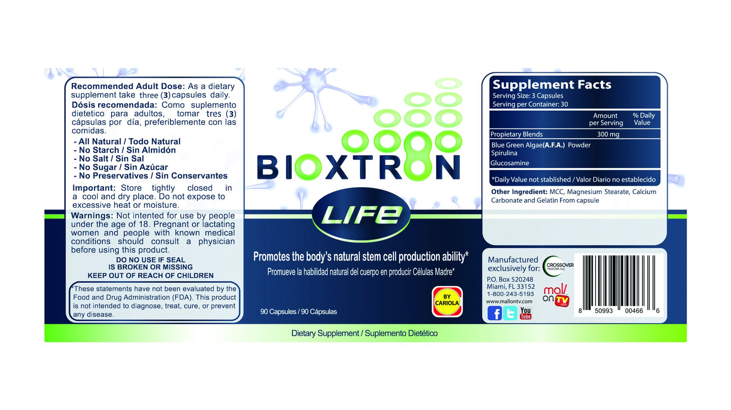 Bioxtron Life AFA Stem Cell Supplement 90 Capsules