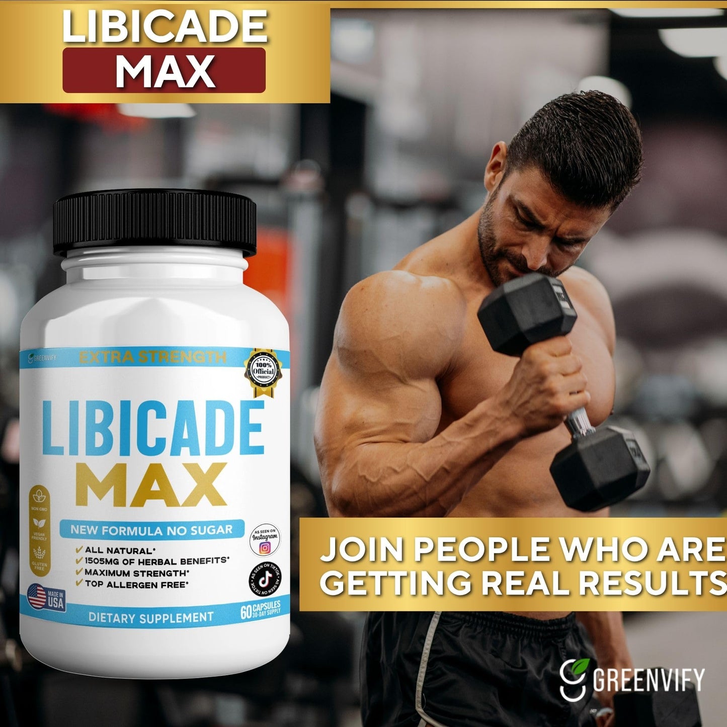 GREENVIFY Libicade Max Maca Root Supplement Capsule 60