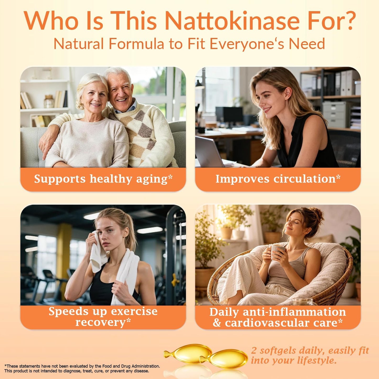 Hotopingre Liposomal Nattokinase 10800 FU Nattokinase Serrapeptase Enzyme Blend with Bromelain Curcumin CoQ10 K2 MK7 Softgels, 90 Count