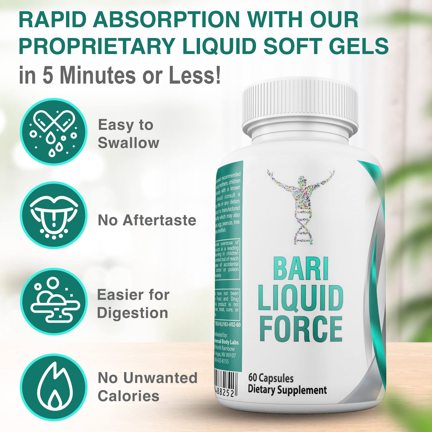 Universal Body Labs Post Bariatric Multivitamin with Iron Softgel, 1 Count