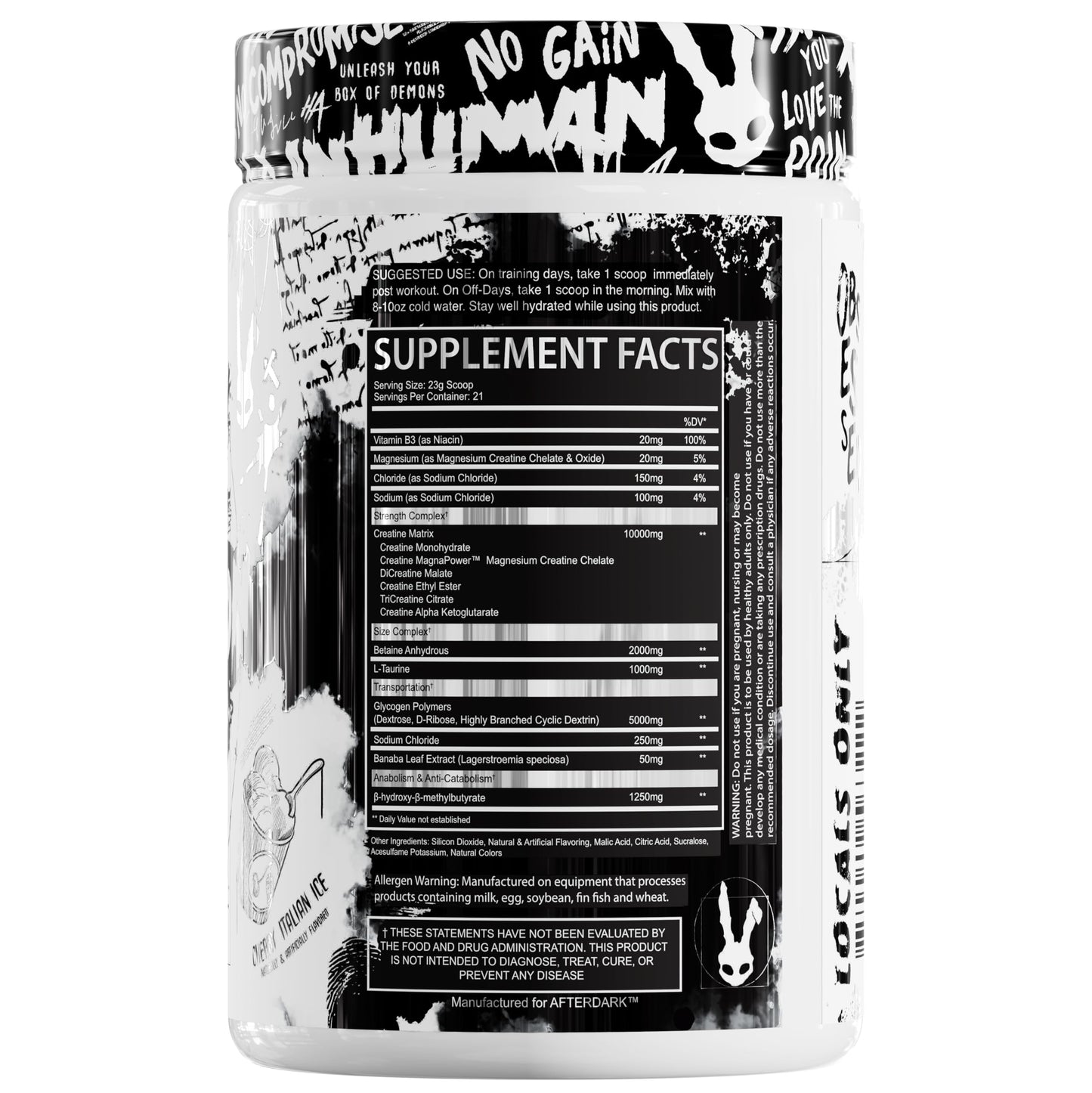 AFTERDARK Creatine + HMB Powder, 1.06 lb
