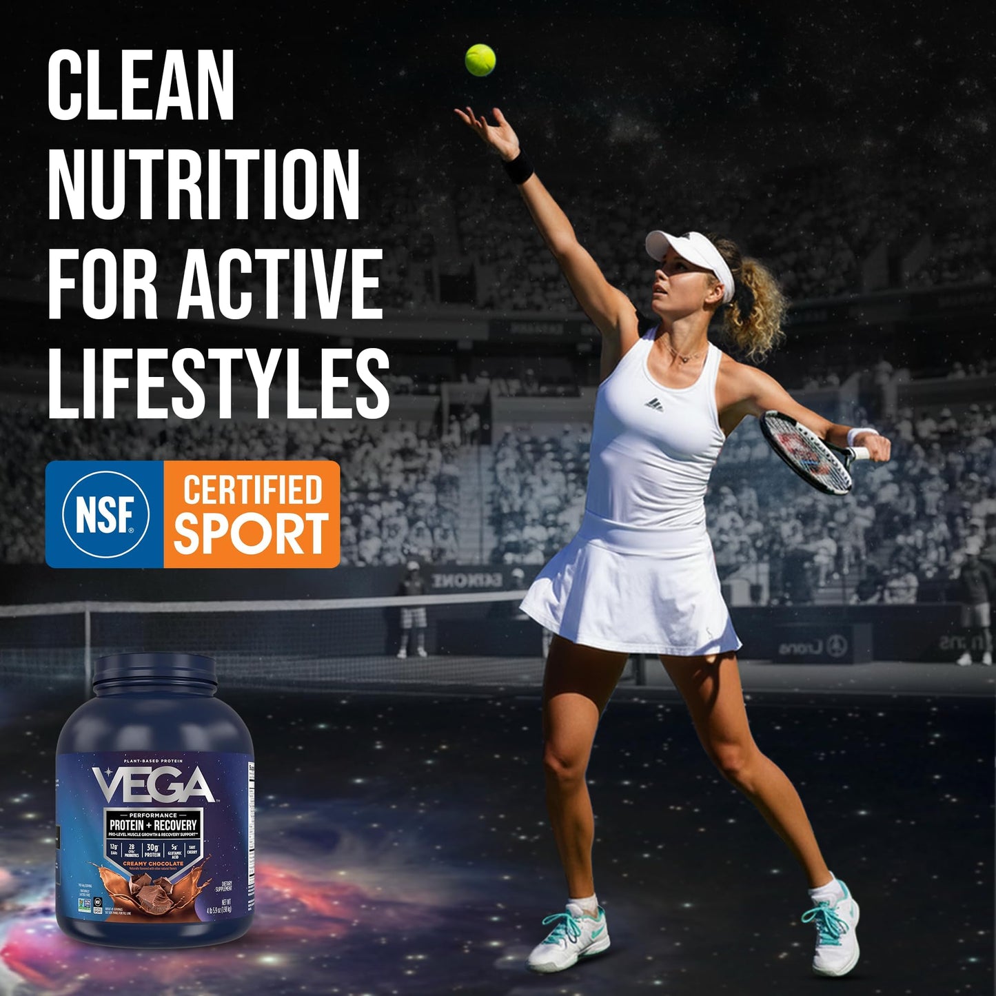 Vega Protein + Recovery Protein Powder, Chocolate, 64