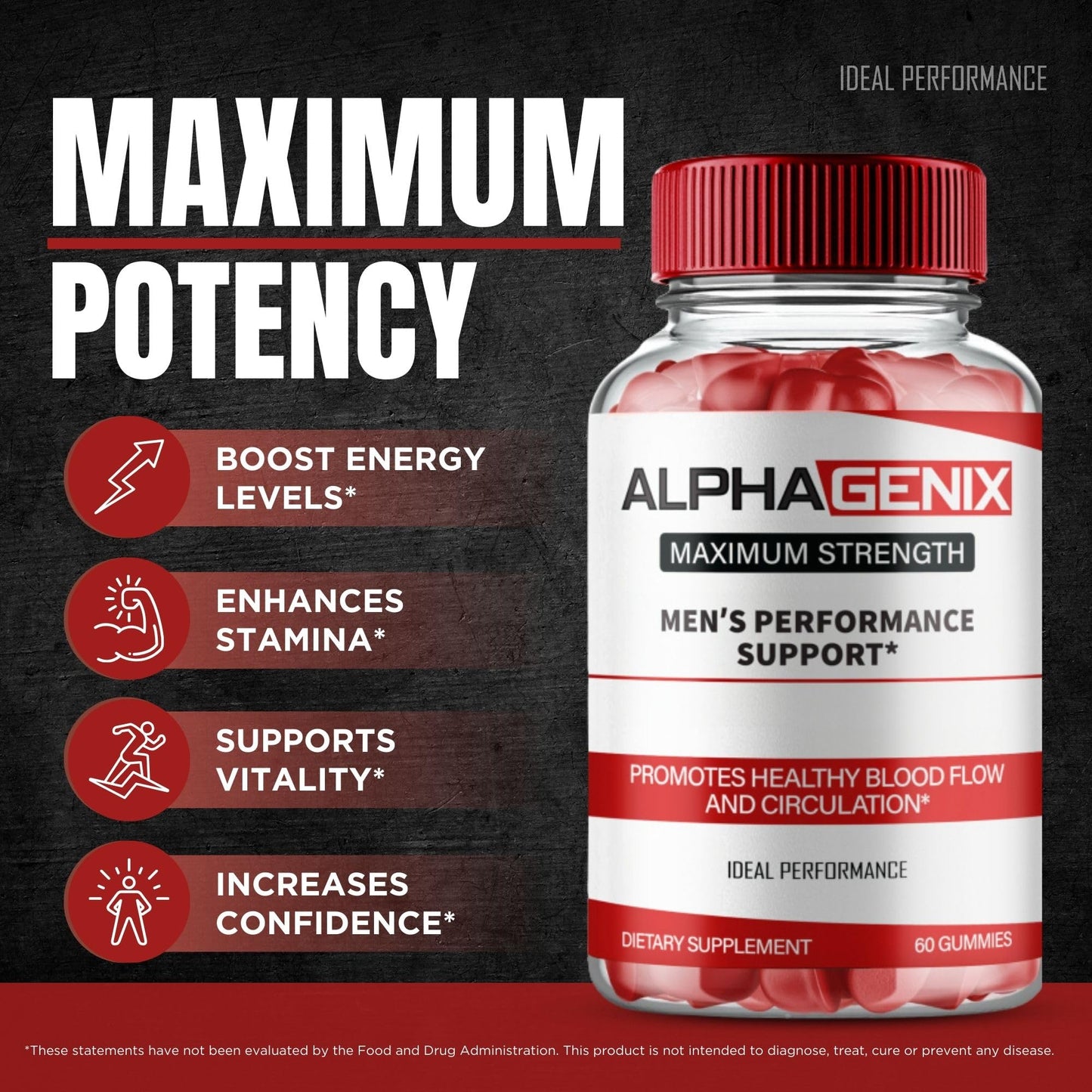 IDEAL PERFORMANCE AlphaGenix Gummies 300 Gummies