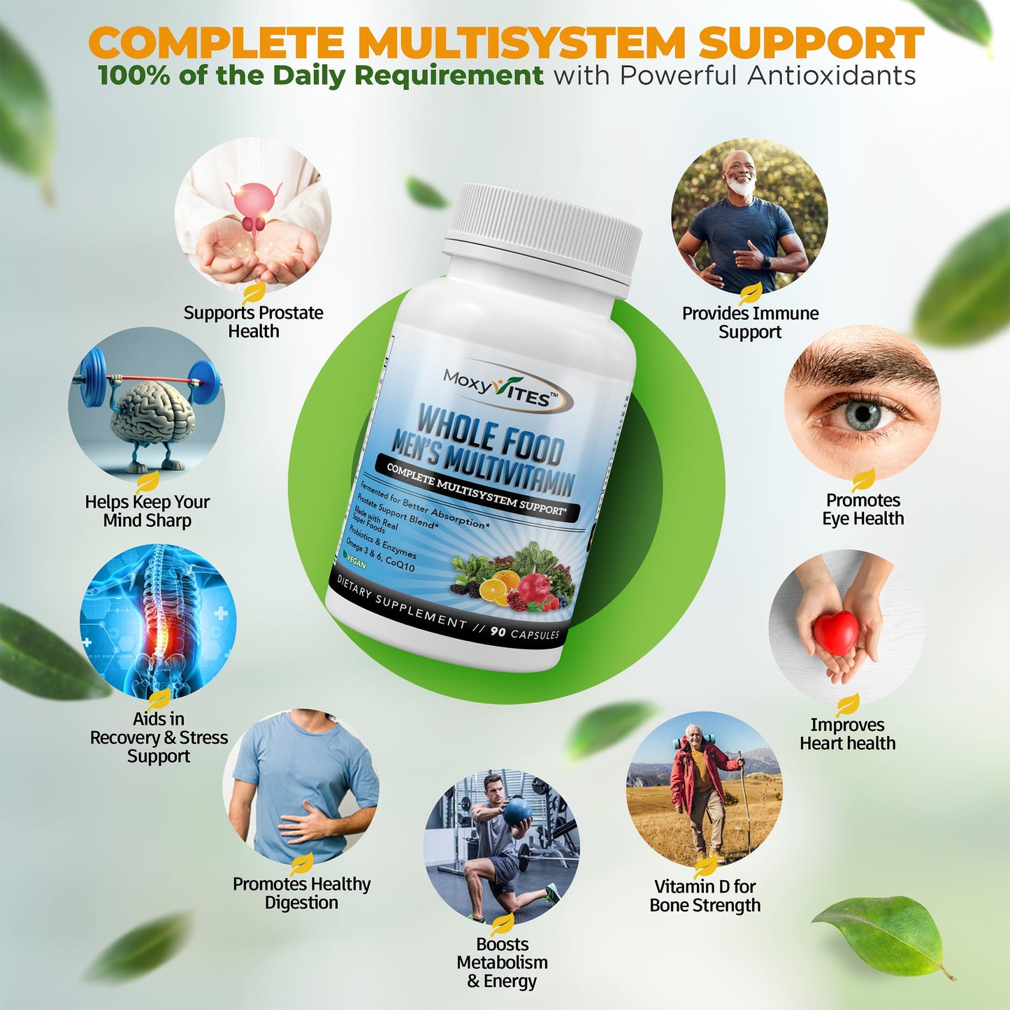 MoxyVites Methylated Mens Multivitamins Capsules 90 Count