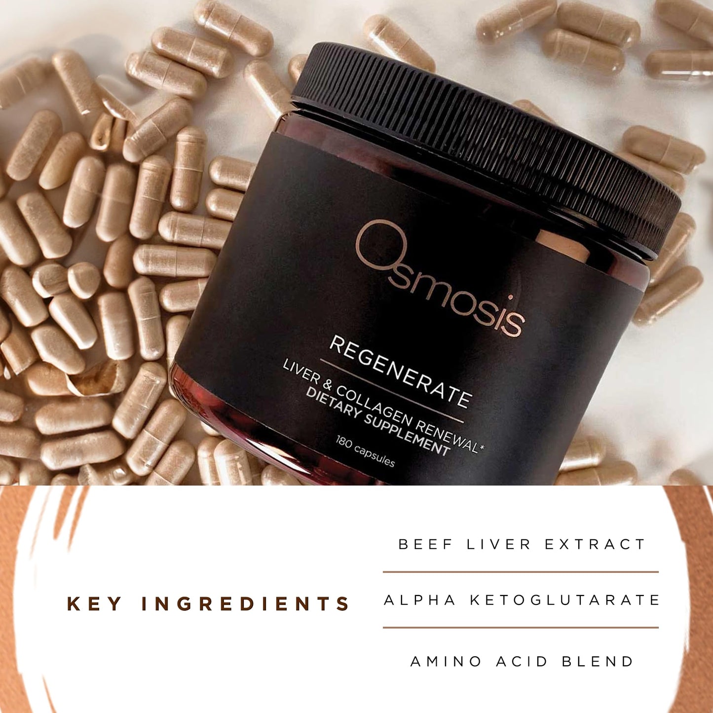 OSMOSIS Regenerate Skin and Liver Support Supplement for Skin Firmness Capsule 1 Count