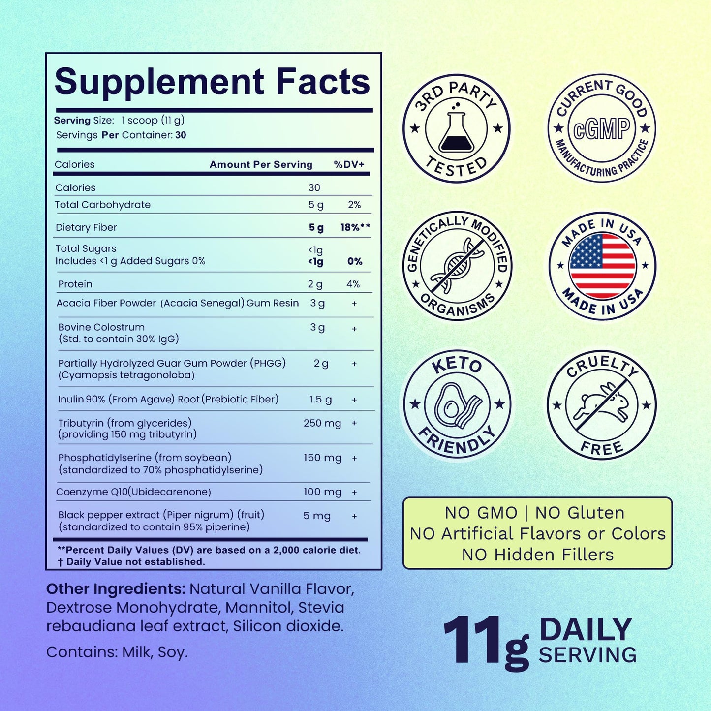 Elevex Labs Gut Health Supplement Powder 30 Servings