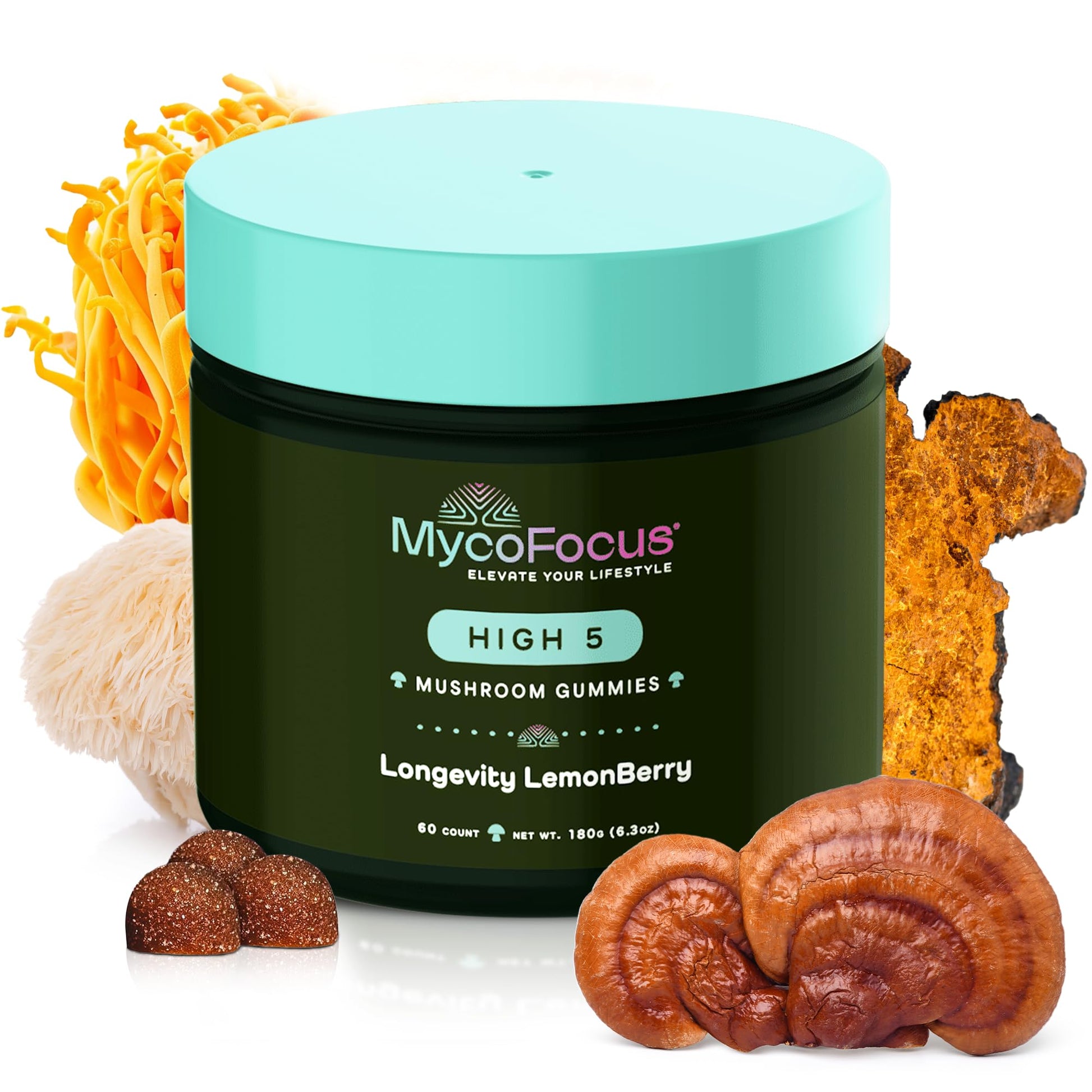 MycoFocus High5 Mushroom Gummies Gummy 60 Count