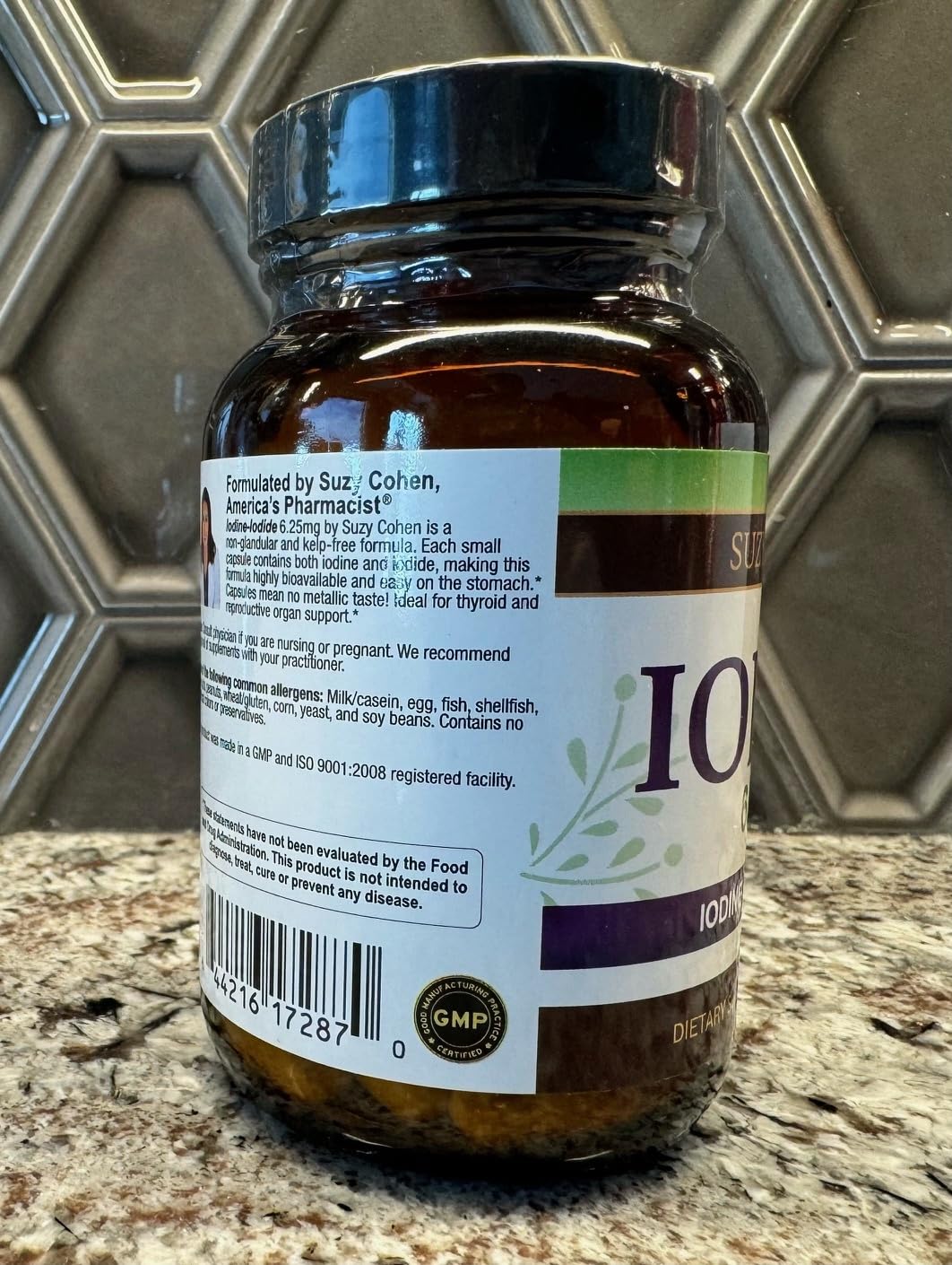 Script Essentials Suzy Cohen Iodine Complex Supplement 6.25mg Iodine & Iodide Blend Capsule, 90 Count