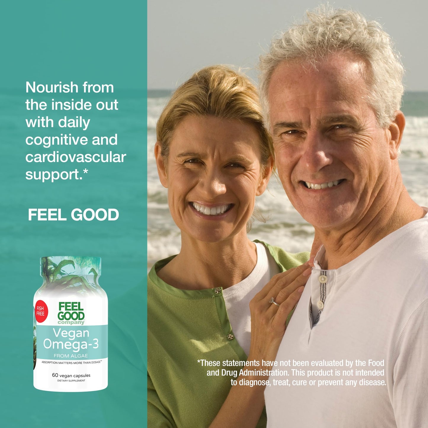 FeelGood Superfoods Vegan Omega-3 Supplement 60 Capsules
