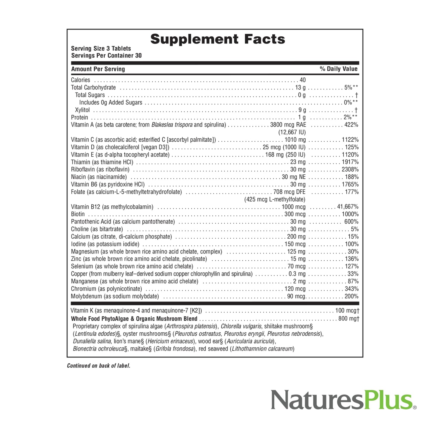NaturesPlus Source of Life GOLD Chewables 90 Count