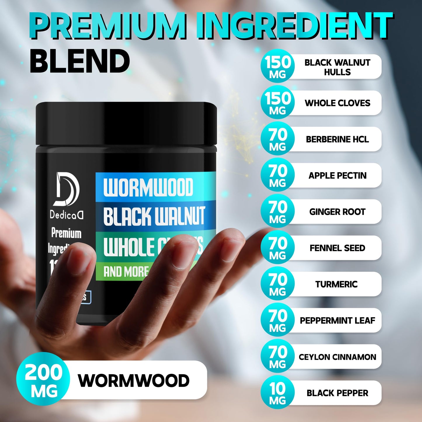 DEDICAD 11in1 Wormwood Capsules 180 Count