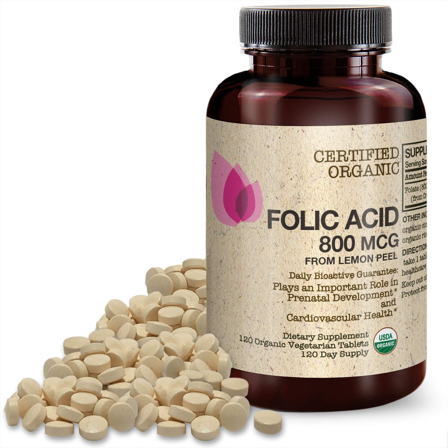 Futurebiotics Folic Acid 800mcg Vegetarian Tablets, 120 Tablets