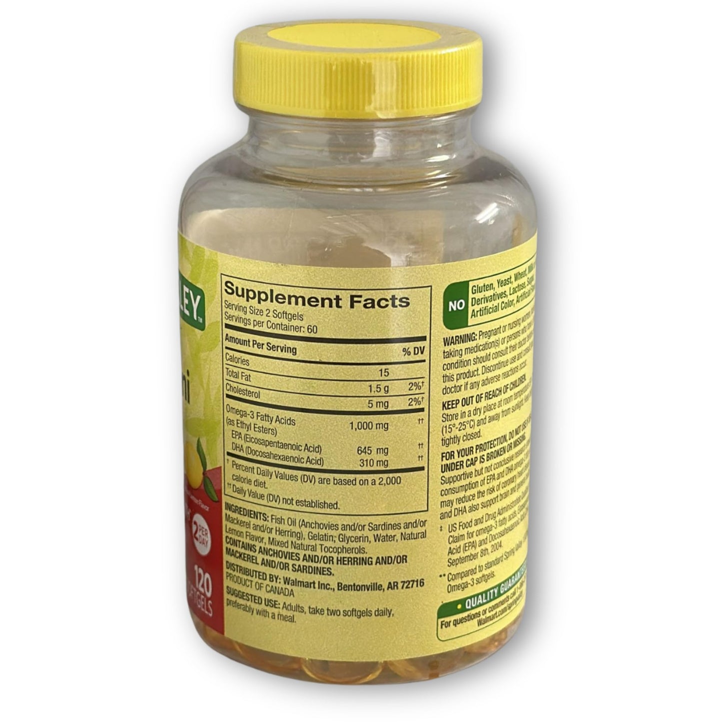 Fusion Shop Store Omega 3 Mini 1000mg Fish Oil Softgel, 120 Count
