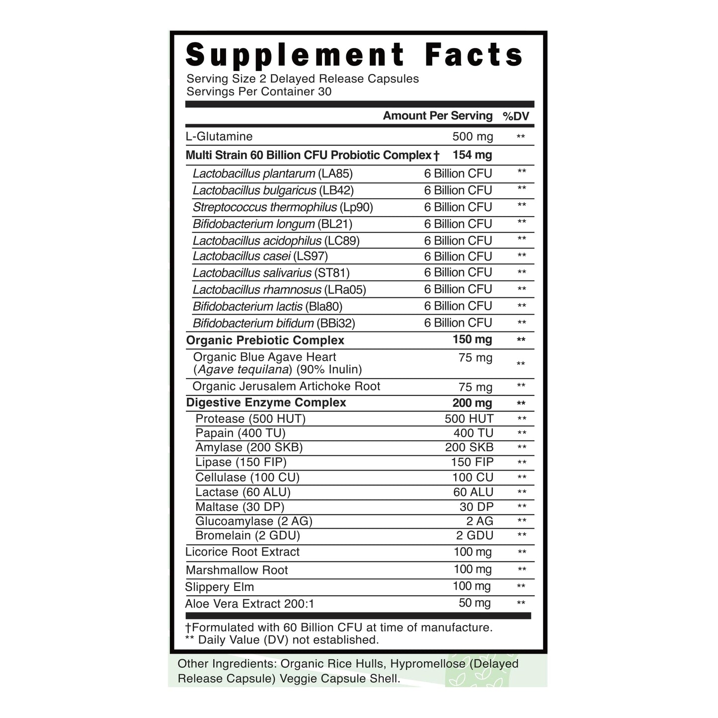 LIVEGOOD Probiotic Gut Support Capsule 60 Count
