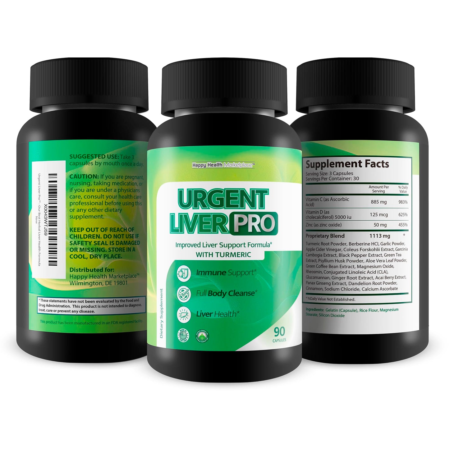 Happy Health Marketplace Urgent Liver Pro Capsule 90 Count