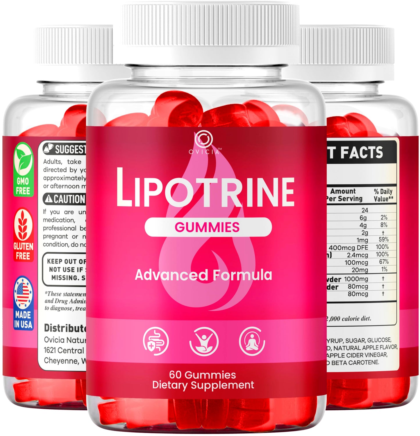 OVICIA Lipotrine Gummies 180 Gummies