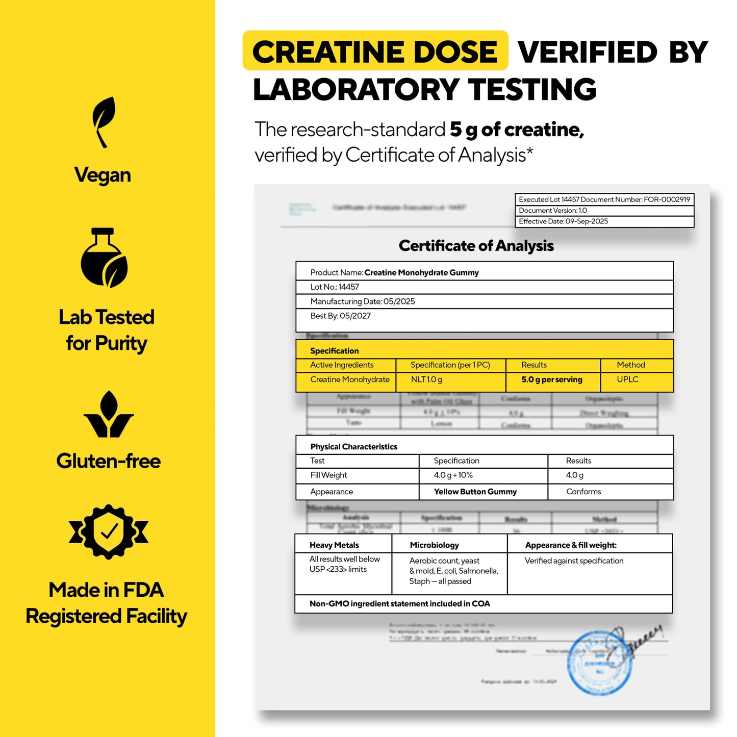 VitaUp Creatine Monohydrate 180 Gummies