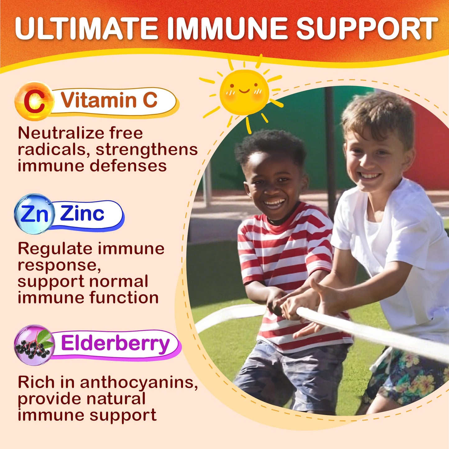 Veyttisy Sugar Free Kids Multivitamin Gummies 120 Count