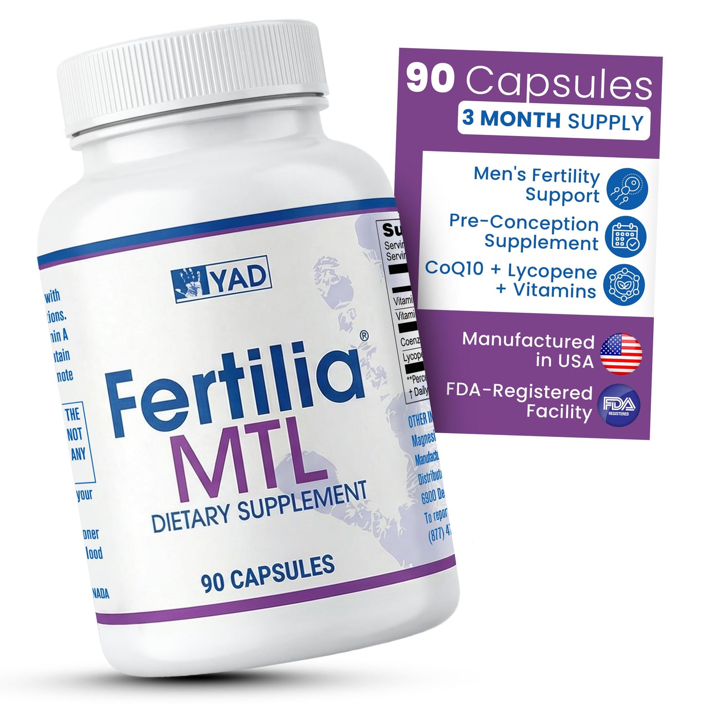 Fertilia MTL – Men’s Fertility Support Supplement 90 Capsules