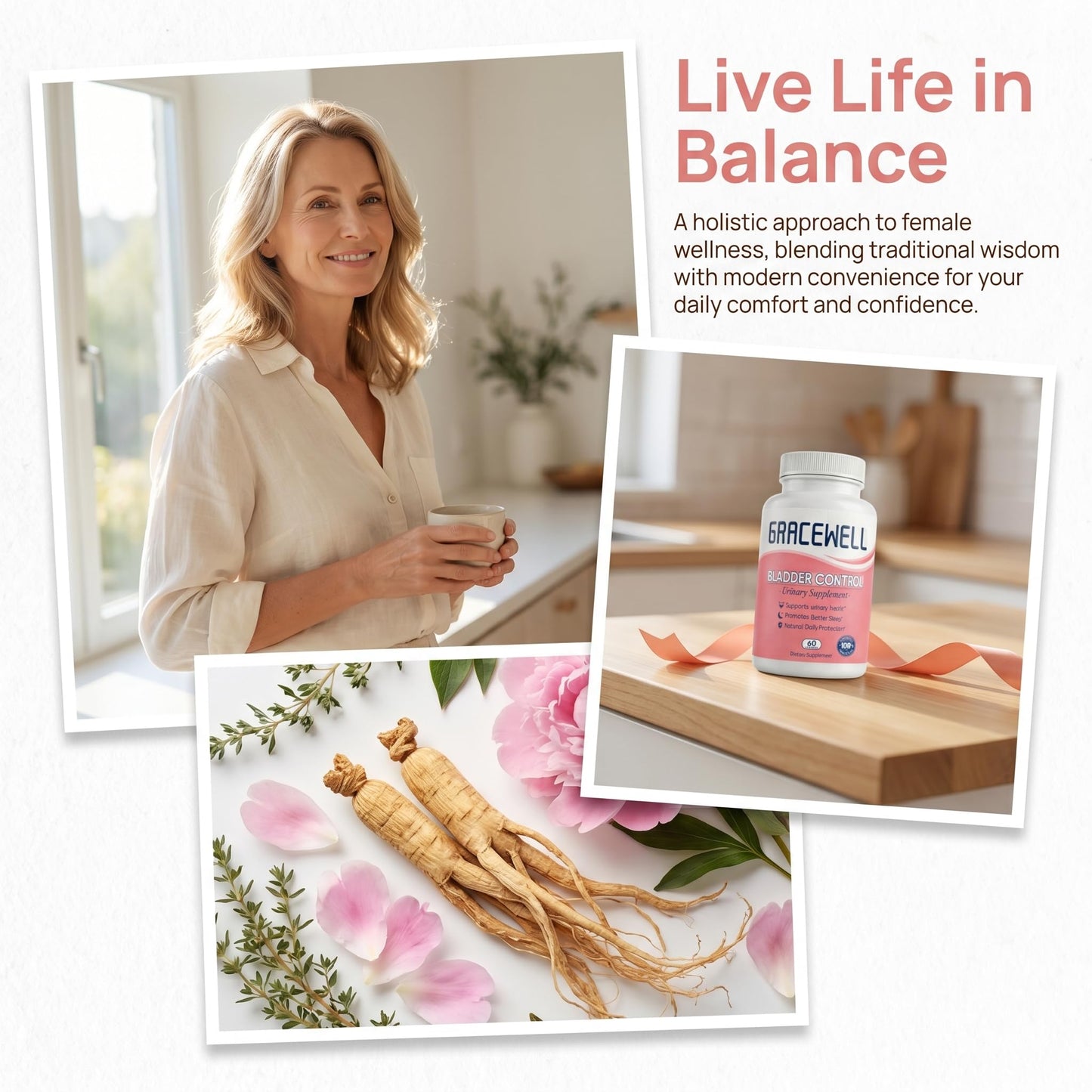 BERSEG GraceWell Bladder Wellness Support for Women 60 Capsules