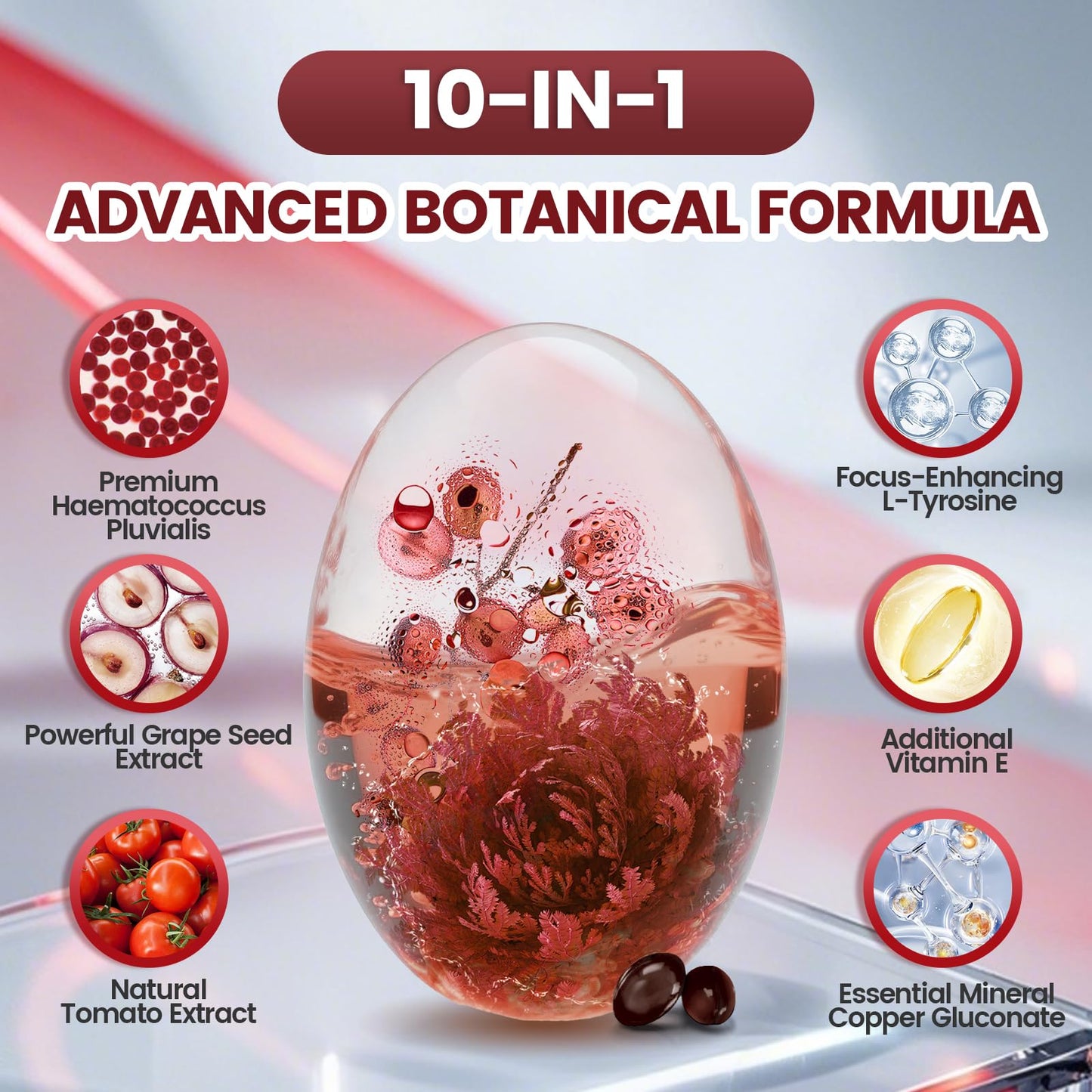 VivoNu Astaxanthin 12mg Softgels, 240 Count