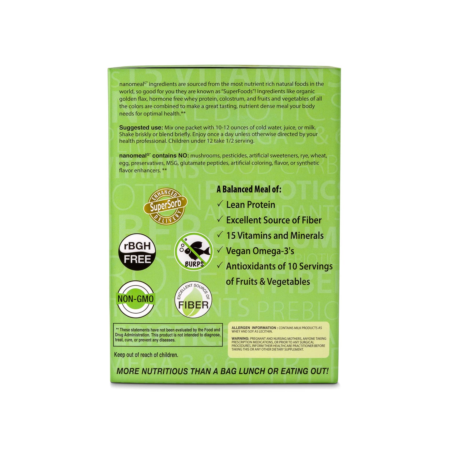 Biopharma Scientific NanoMeal Plant-Based All-in-One Nutrition Powder 1.48