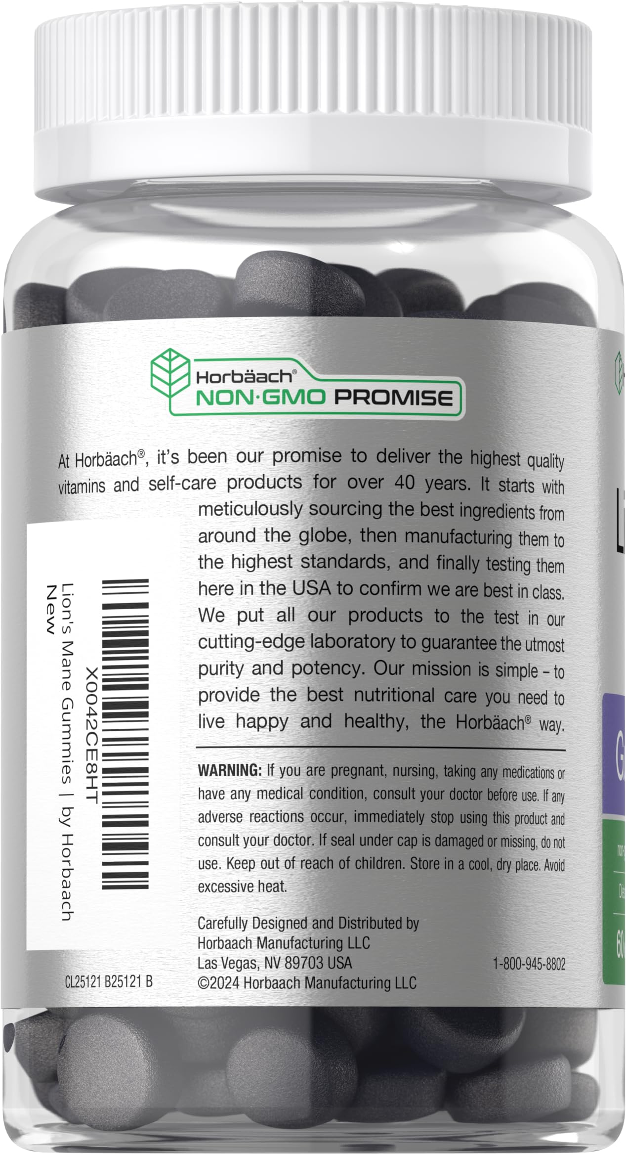Horbäach Lion's Mane Supplement Gummies 60