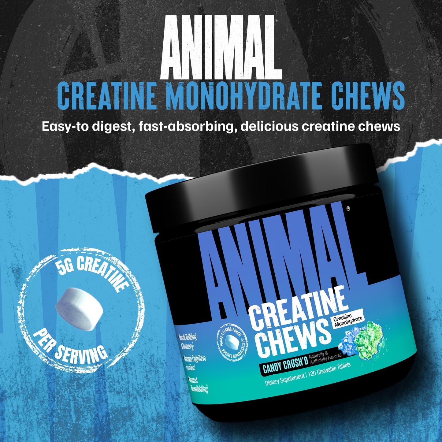 Animal Creatine Chews Chewable 120 Count