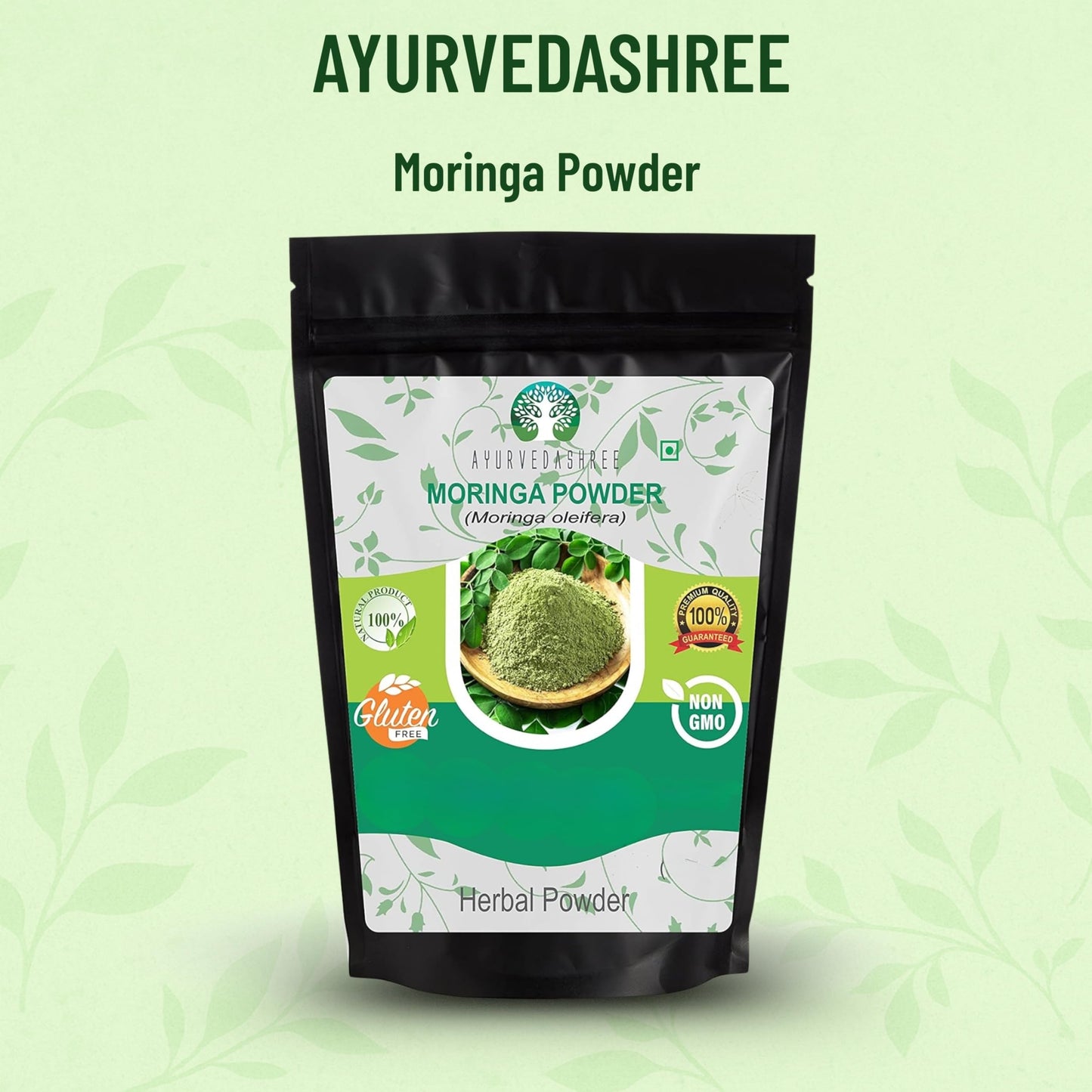 AYURVEDASHREE Moringa Leaf Powder 50 Gm, 1.76 oz