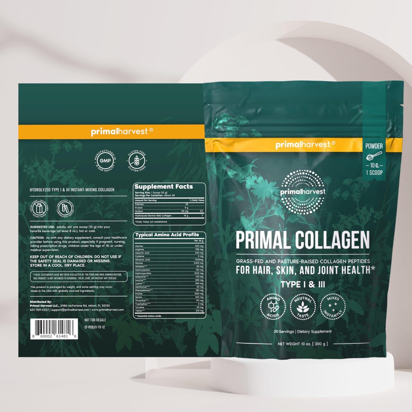 Primal Harvest Collagen Powder 30 Servings 2 Pack