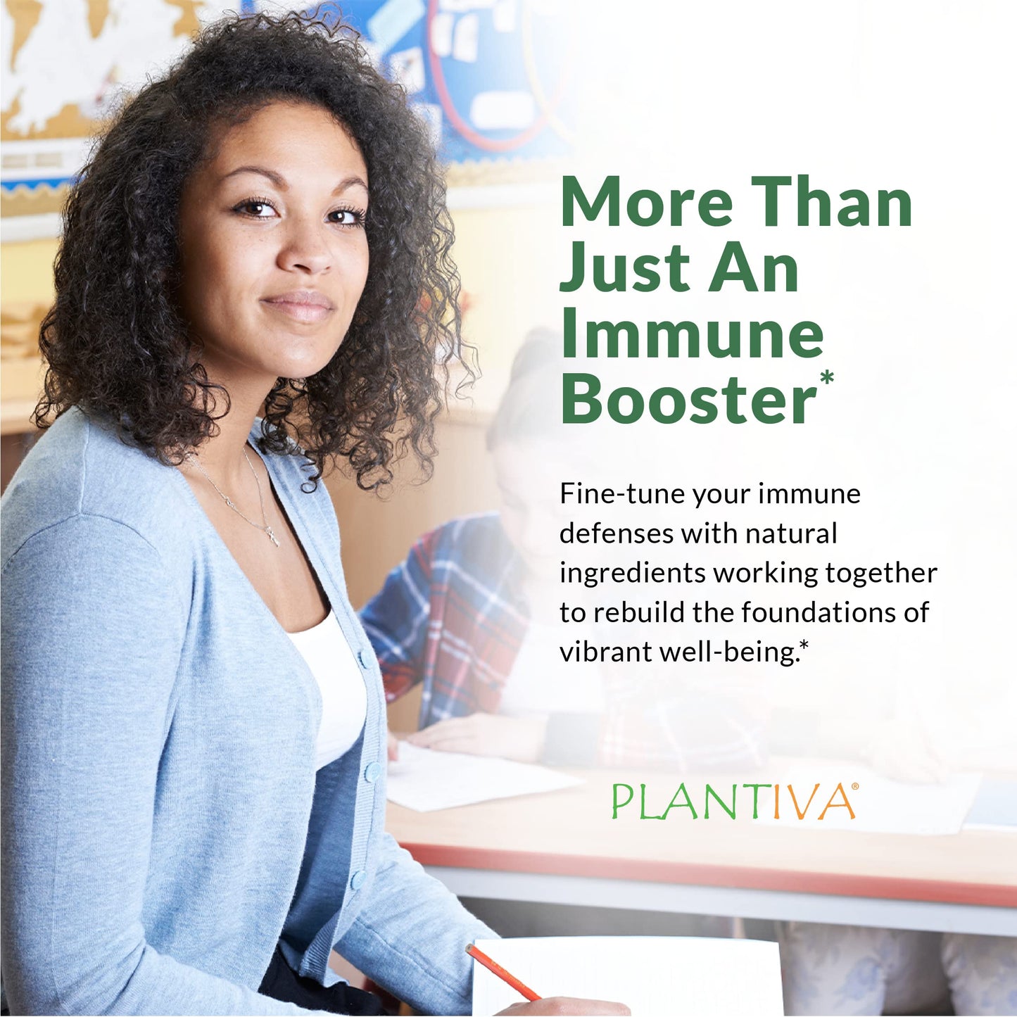 Plantiva ImmuneDx Healthy Immune Boost Daily Herbal Supplement, Natural Resistance, Whole Body Defense with Echinacea & Ginseng - Vegan - 60 Capsules