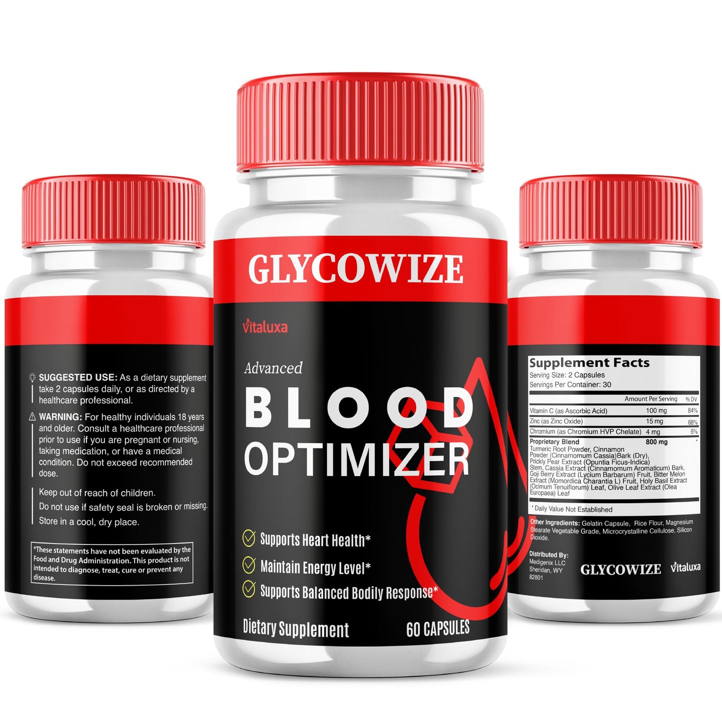 Vitaluxa Glycowize Capsules 180 Count