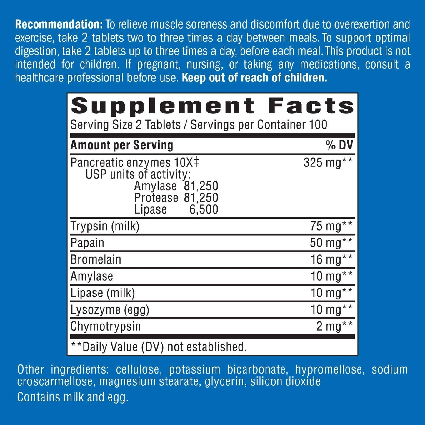 Nature's Way Mega-Zyme Pancreatic & Systemic Enzymes 200 Tablets