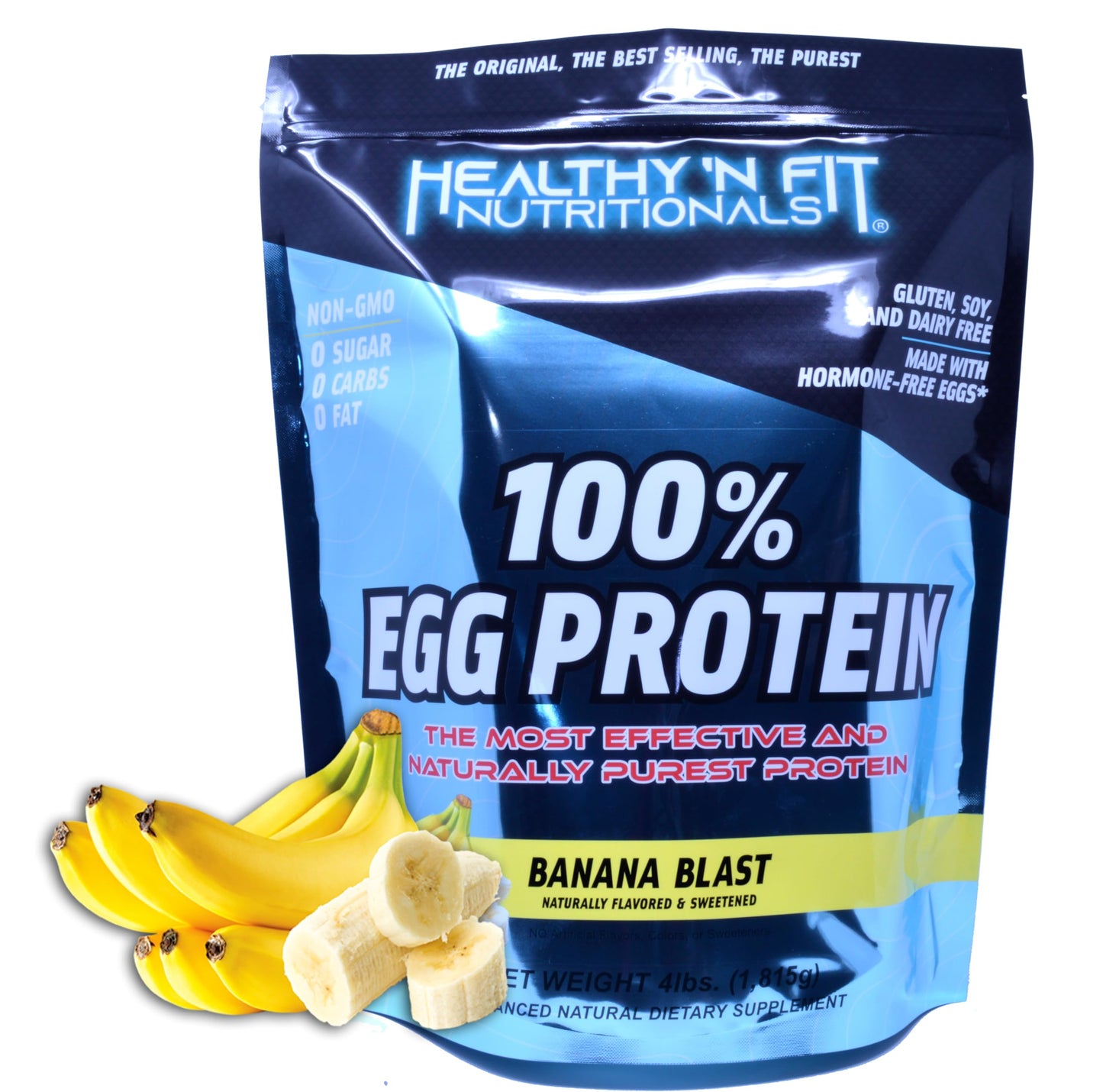 Healthy 'N Fit 100% Egg Protein Banana Blast Egg Protein Isolate Powder, 66 Servings