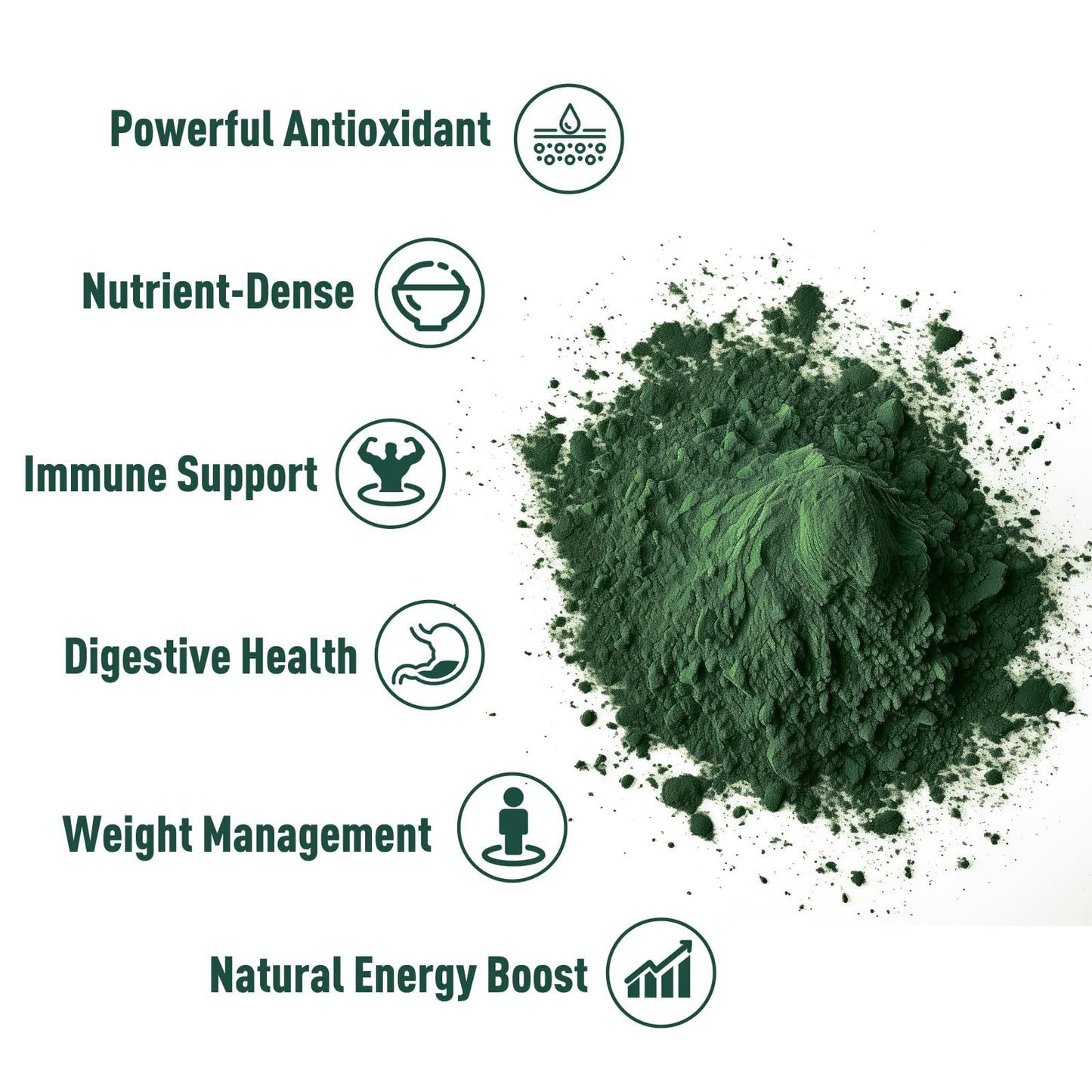 UNLEASH'D ORGANIC Spirulina Powder 16 oz